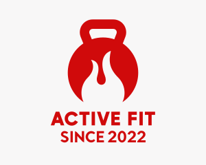 Fire Kettlebell Fitness  logo design