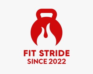 Fire Kettlebell Fitness  logo design