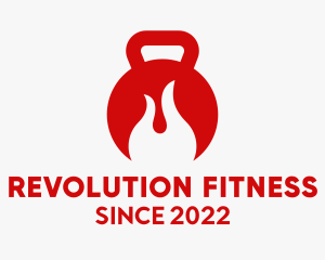 Fire Kettlebell Fitness  logo design