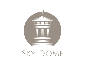 Grey Greek Dome logo design