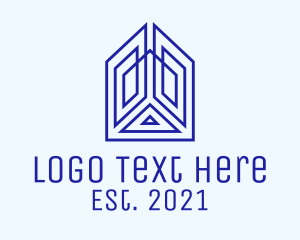 Geometric Outline Tower  logo