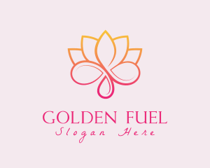 Flower Lotus Natural Oil logo design