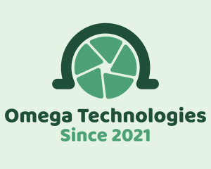 Omega Camera Shutter  logo design