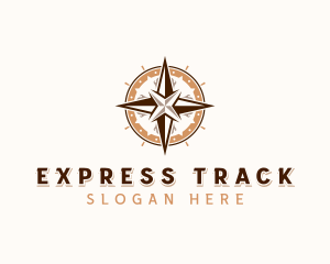 GPS Tracking Compass  logo design