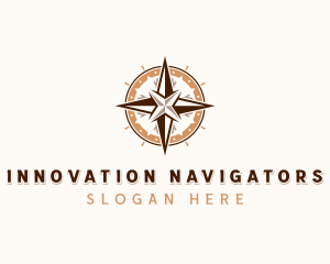 GPS Tracking Compass  logo design