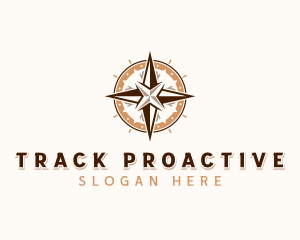 GPS Tracking Compass  logo design