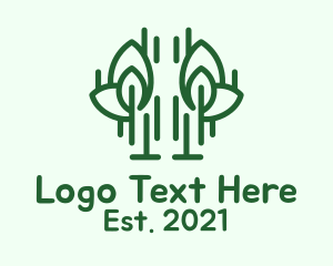 Green Outline Herb logo