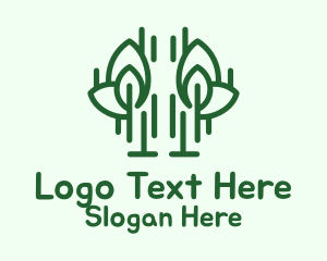 Green Outline Herb Logo