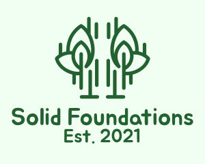 Green Outline Herb logo