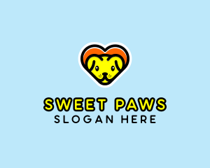 Cute Heart Dog  logo