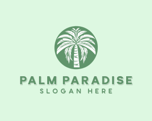 Palm Tree Botanical Garden logo design