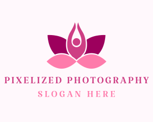 Wellness Lotus Spa logo design