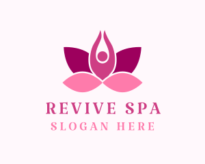 Wellness Lotus Spa logo design