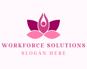 Wellness Lotus Spa logo design