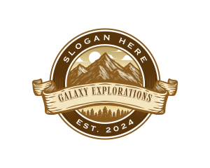 Mountain Forest Travel Destination logo design