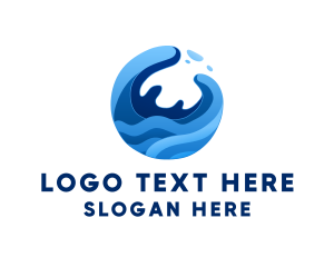 Abstract Ocean Surfing Waves  logo