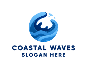 Abstract Ocean Surfing Waves  logo