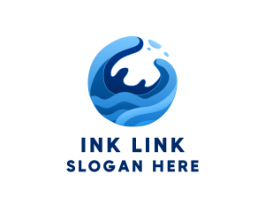 Abstract Ocean Surfing Waves  logo design