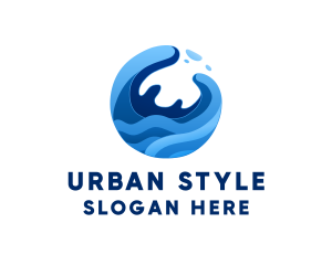 Abstract Ocean Surfing Waves  logo