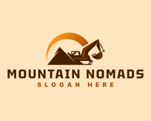 Mountain Quarry Excavator  logo design