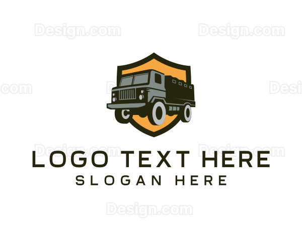 Military Truck Vehicle Shield Logo