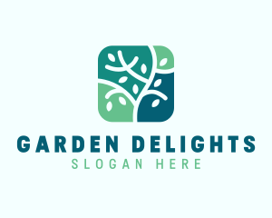 Nature Garden Tree logo design