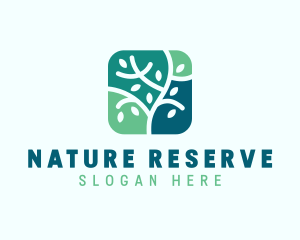 Nature Garden Tree logo design