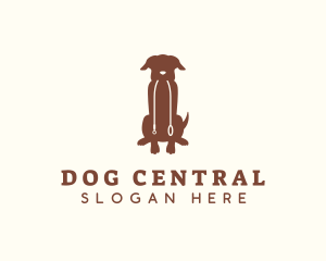 Sitting Pet Dog logo design