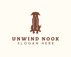 Sitting Pet Dog logo design