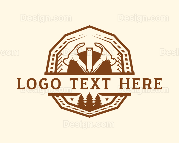 Tree Wood Carpentry Logo