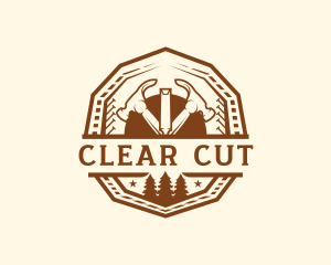 Tree Wood Carpentry logo design