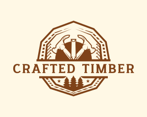 Tree Wood Carpentry logo design