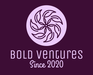Spa Violet Flower logo design