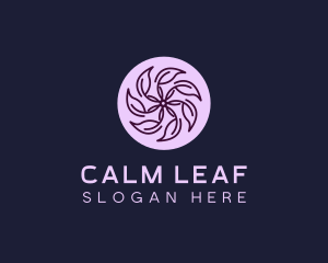 Eco Flower Leaf logo design