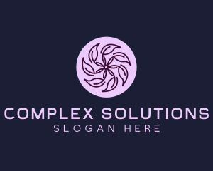 Eco Flower Leaf logo design