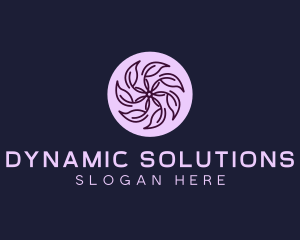 Eco Flower Leaf logo design