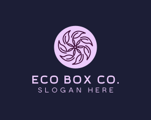 Eco Flower Leaf logo design