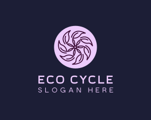 Eco Flower Leaf logo design