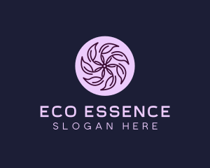 Eco Flower Leaf logo design