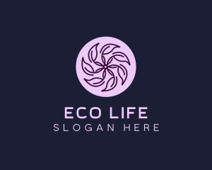 Eco Flower Leaf logo design