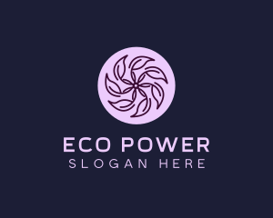 Eco Flower Leaf logo design