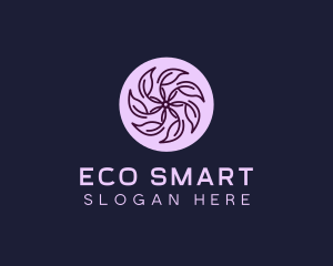 Eco Flower Leaf logo design