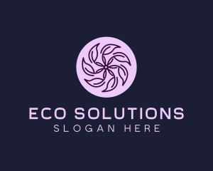 Eco Flower Leaf logo design