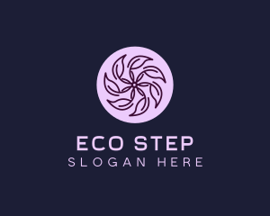 Eco Flower Leaf logo design