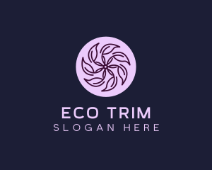 Eco Flower Leaf logo design