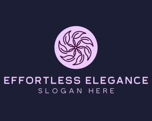 Eco Flower Leaf logo design