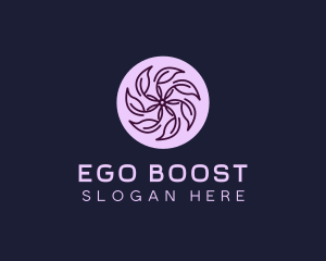 Eco Flower Leaf logo design