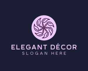 Eco Flower Leaf logo design