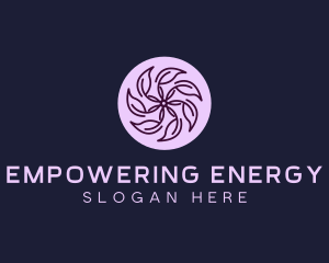 Eco Flower Leaf logo design