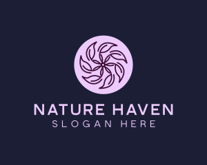 Eco Flower Leaf logo design